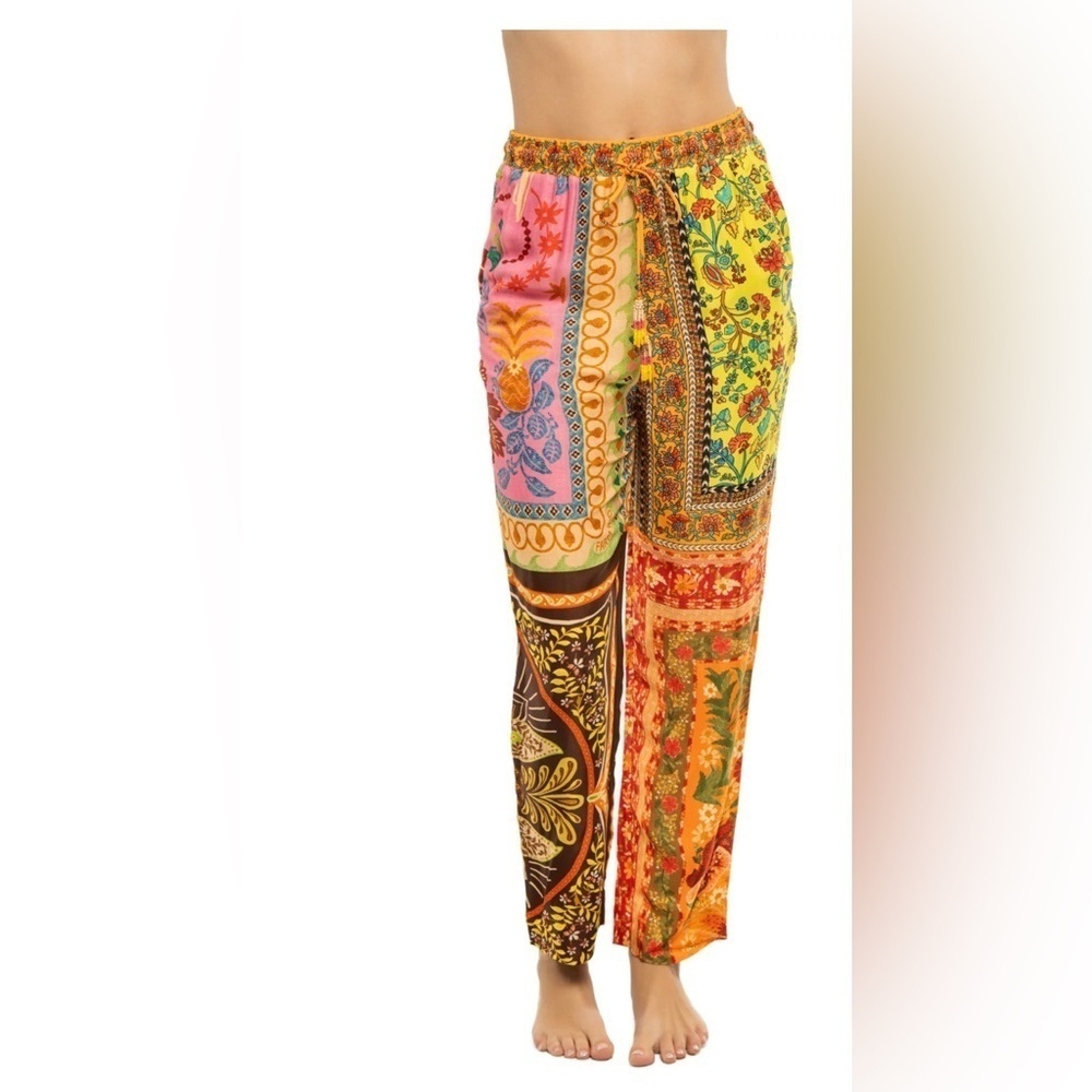 FARM Rio Mixed Scarves Pants - Picture 2 of 10